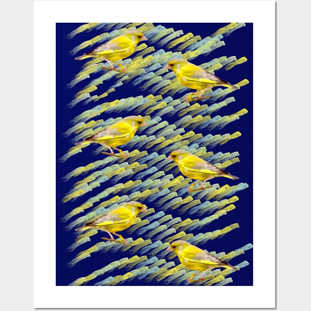 Yellow birds Wall Art by Evgeniya